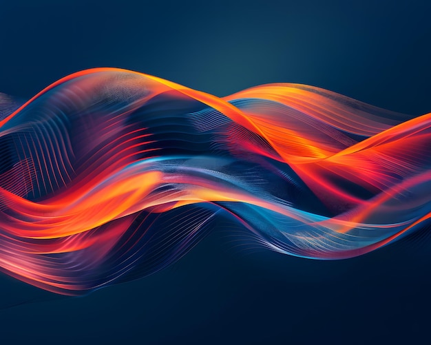 Photo a colorful wave with the word fire on it