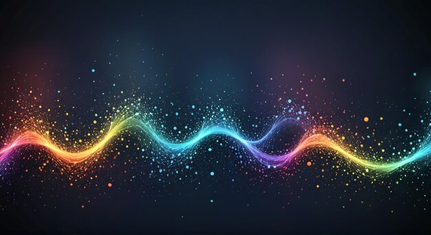 a colorful wave with the word light on it