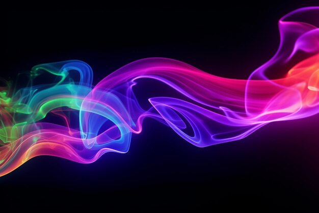 Photo a colorful wave with the word  smoke  on it