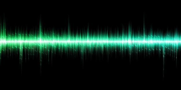 Colorful waveform highlighted on a black background