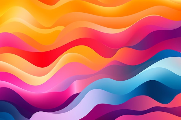 Colorful waves on a background