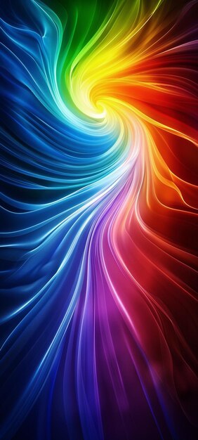 colorful waves on a black background