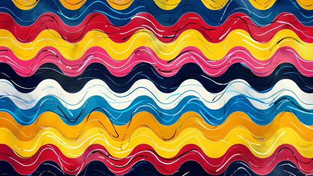 colorful waves in a colorful background