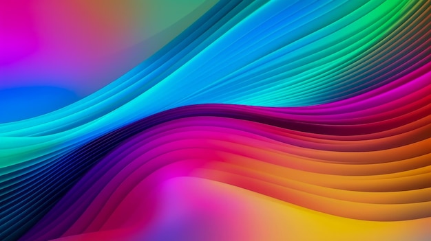 Colorful waves on a colorful background