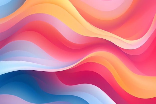 Colorful waves on a colorful background