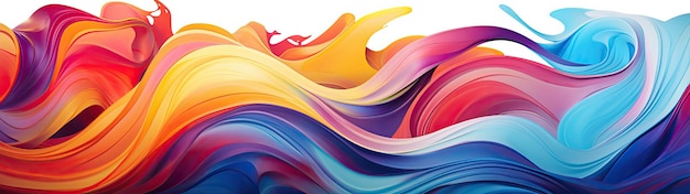 a colorful waves of paint