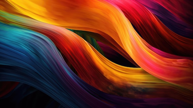 Colorful wavy abstract layers background Generative AI AIG21