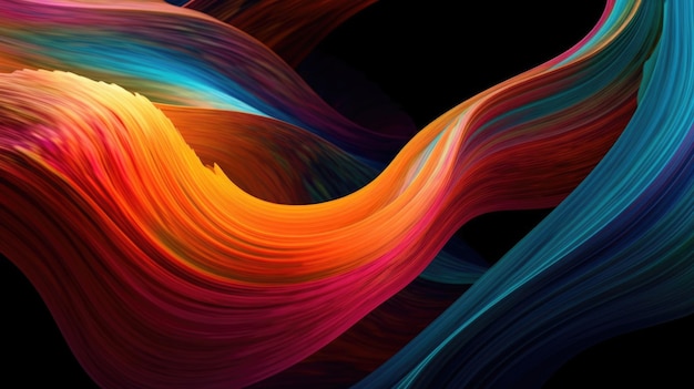 Colorful wavy abstract layers background Generative AI AIG21