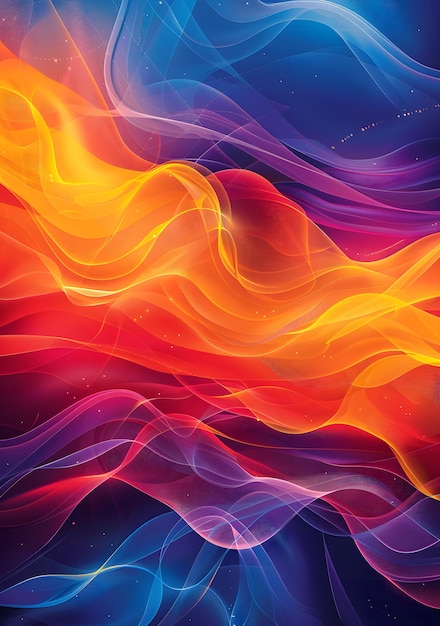 Colorful Wavy Flames