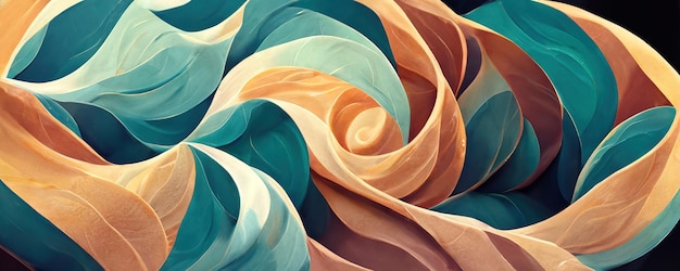 Colorful Wavy Ice Cream Background