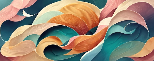 Colorful Wavy Ice Cream Background