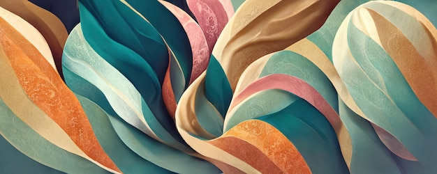 Colorful Wavy Ice Cream Background