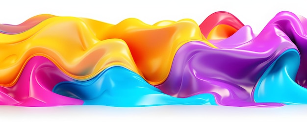 Colorful Wavy Liquid Background 3D and Realistic Abstract Background Generative AI