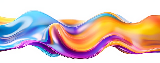 Colorful Wavy Liquid Background 3D and Realistic Abstract Background Generative AI