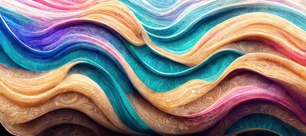 Colorful Wavy Pattern Texture Abstract Background