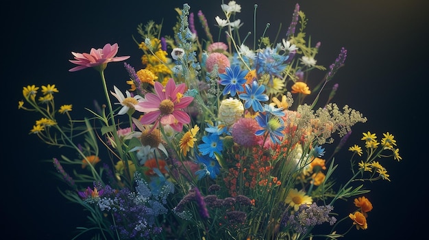 Colorful Wildflower Bouquet Arrangement