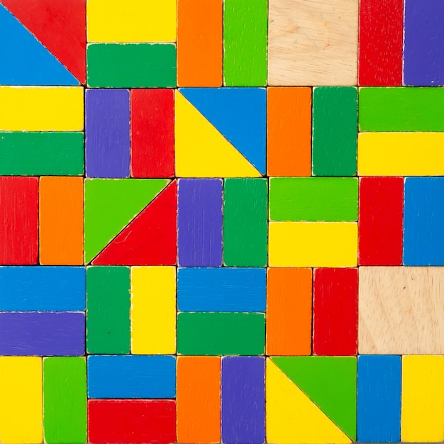 Colorful wood blocks background.