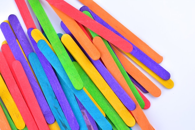 Colorful wood ice-cream stick