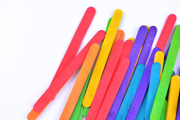 Colorful wood ice-cream stick