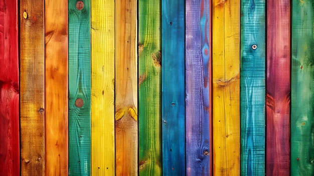 Photo colorful wood planks background