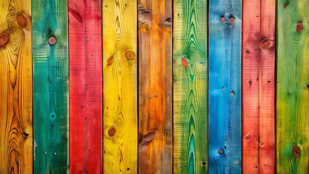 Colorful Wood Planks Background