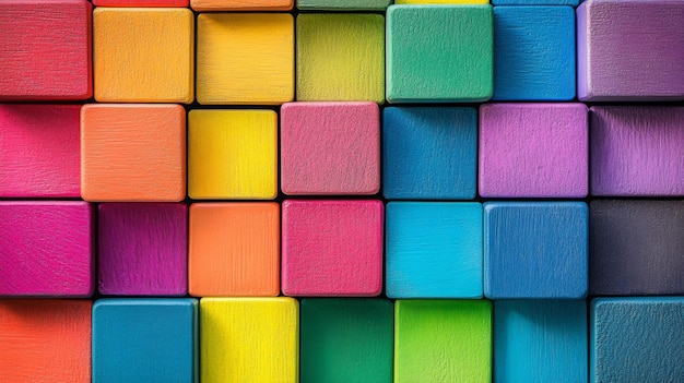 Photo colorful wooden blocks background