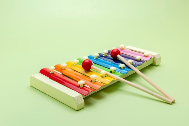 Colorful wooden xylophone toy