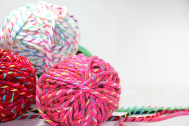 colorful wool balls