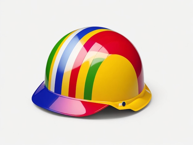 Colorful work helmet Mockup on white background