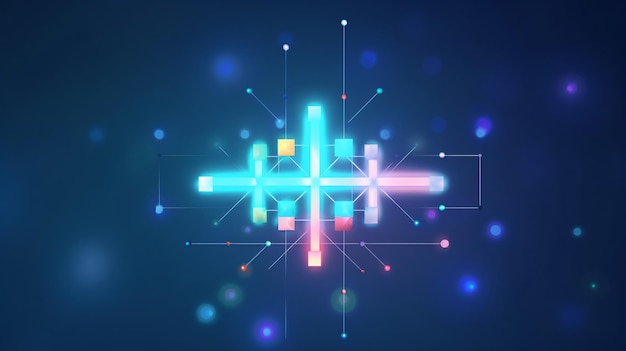 a colorful x on a dark background with a cross in the middle