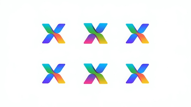 colorful X logo design