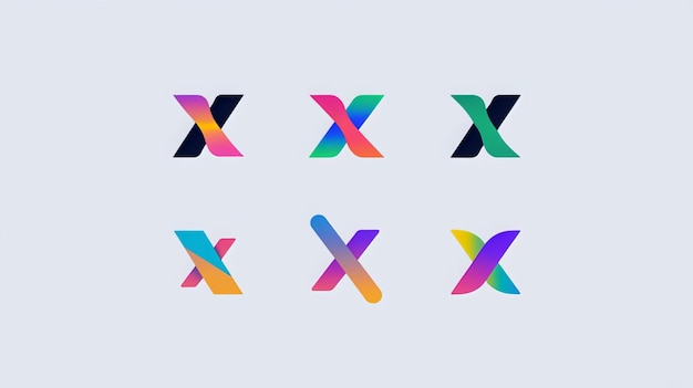 colorful X logo design