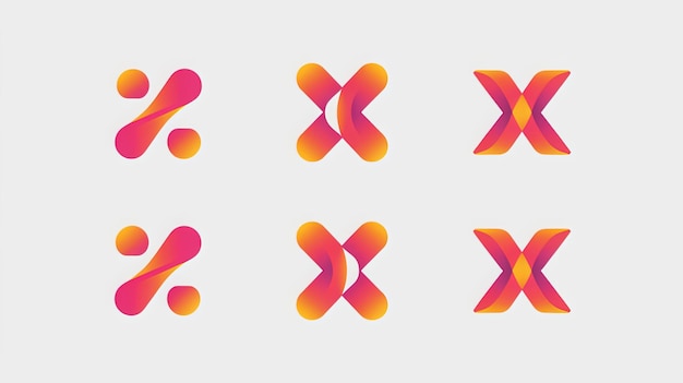 colorful X logo design