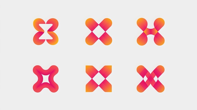 colorful X logo design