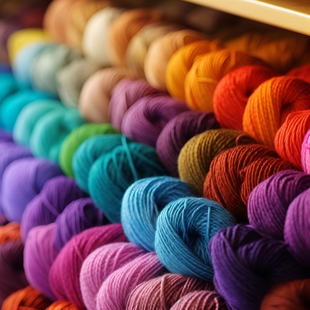 Colorful yarn cotton wool linen thread