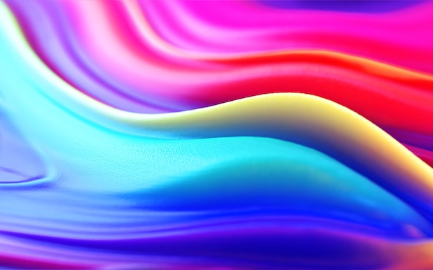 Colorful yellow purple pink red blue glossy and shiny plastic abstract background.