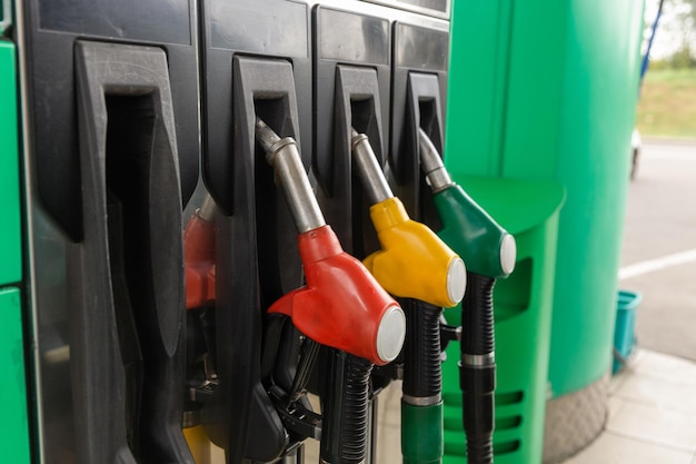 Colorfull fuel gasoline dispenser background