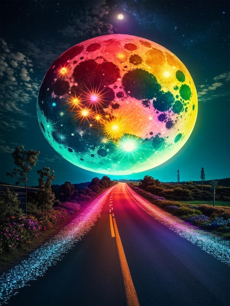 Colorfull moon