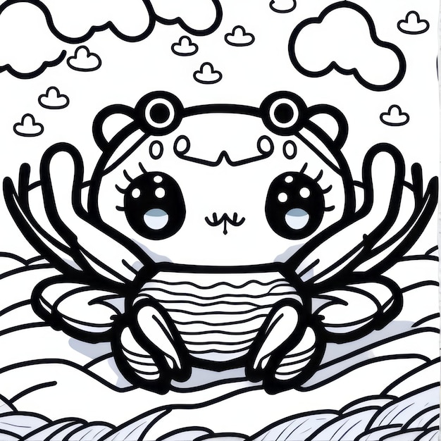 coloring pacoloring page for kidseCrab