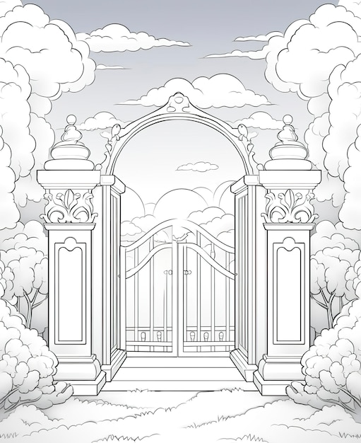 Coloring page for kids heaven's door