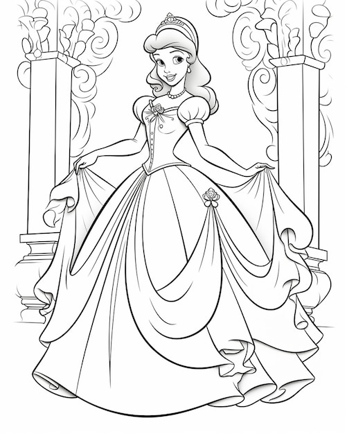 Coloring Pages of Cinderella Princess