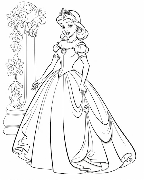 Coloring Pages of Cinderella Princess