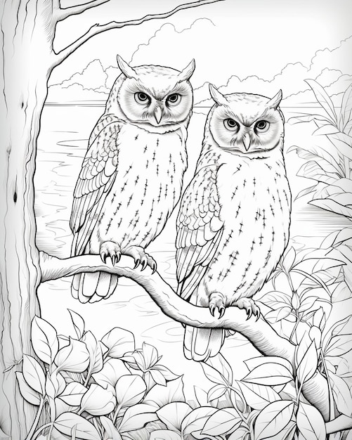 Coloring Pages Print Awesome Owl