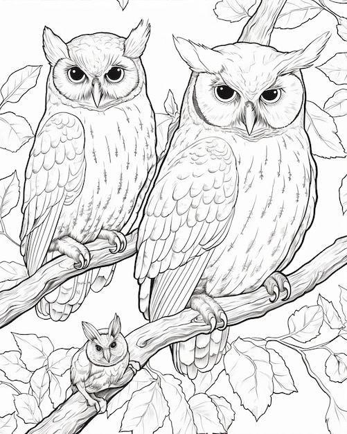 Coloring Pages Print Awesome Owl