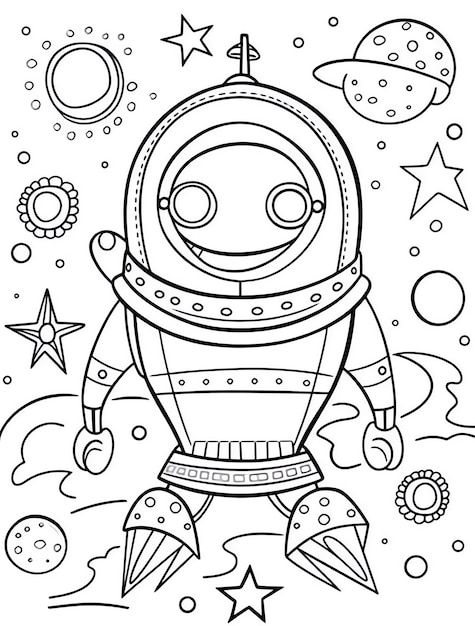 Photo coloring pages space outer space kids coloring book kids coloring pages space theme space ship