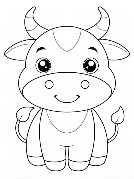 Coloring pictures of cows for children