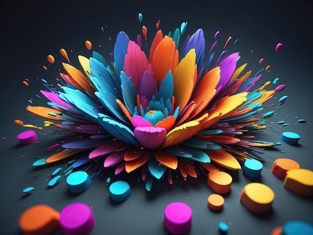 colors image with 3D effect