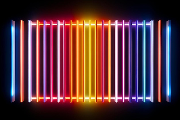 Colors neon frame in stacking style design