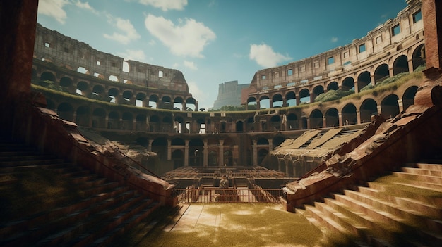 The Colosseum in Rome Italy Travel and tourism concept Generative Ai