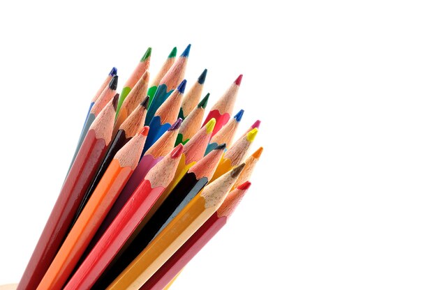 Colour Pencils isolated on white background